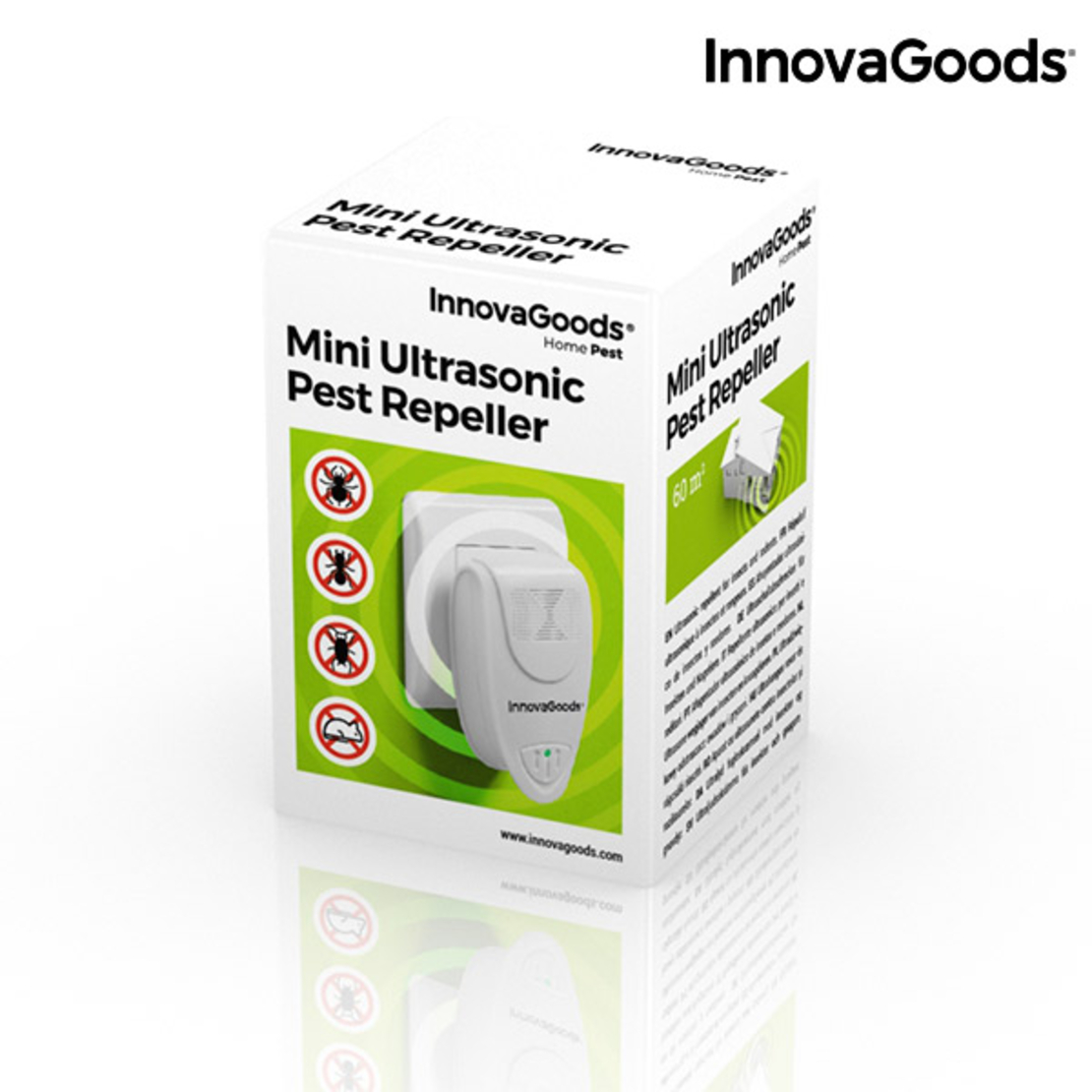 Мини Ултразвуков Репелент за Насекоми и Гризачи InnovaGoods