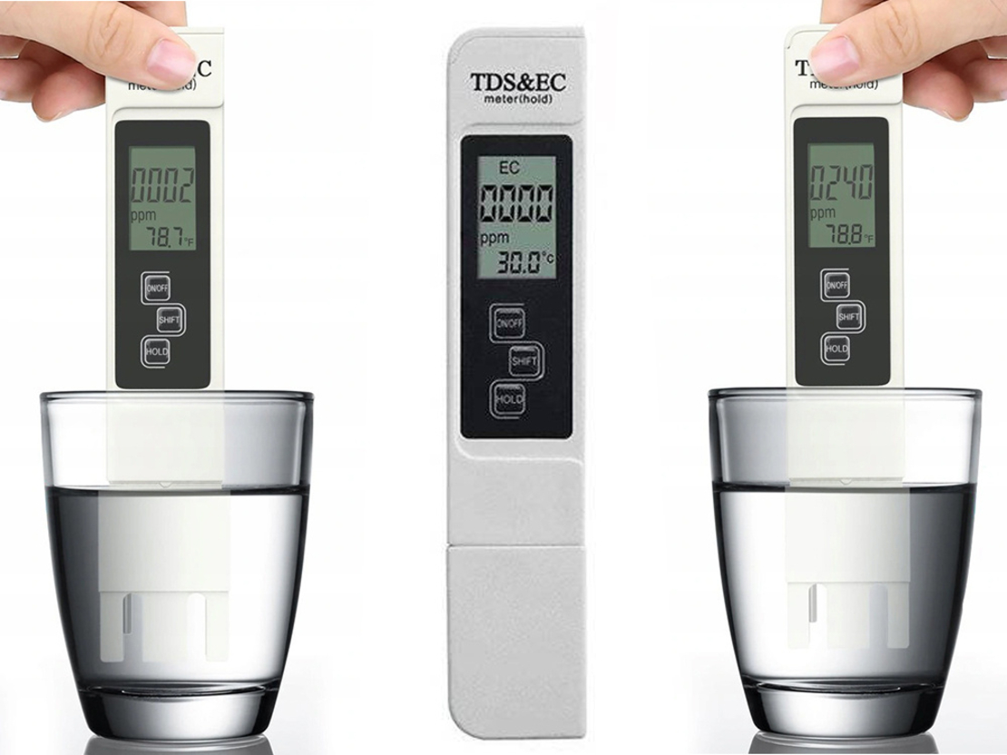 Тестер за твърдост на водата tds ec osmosis temp