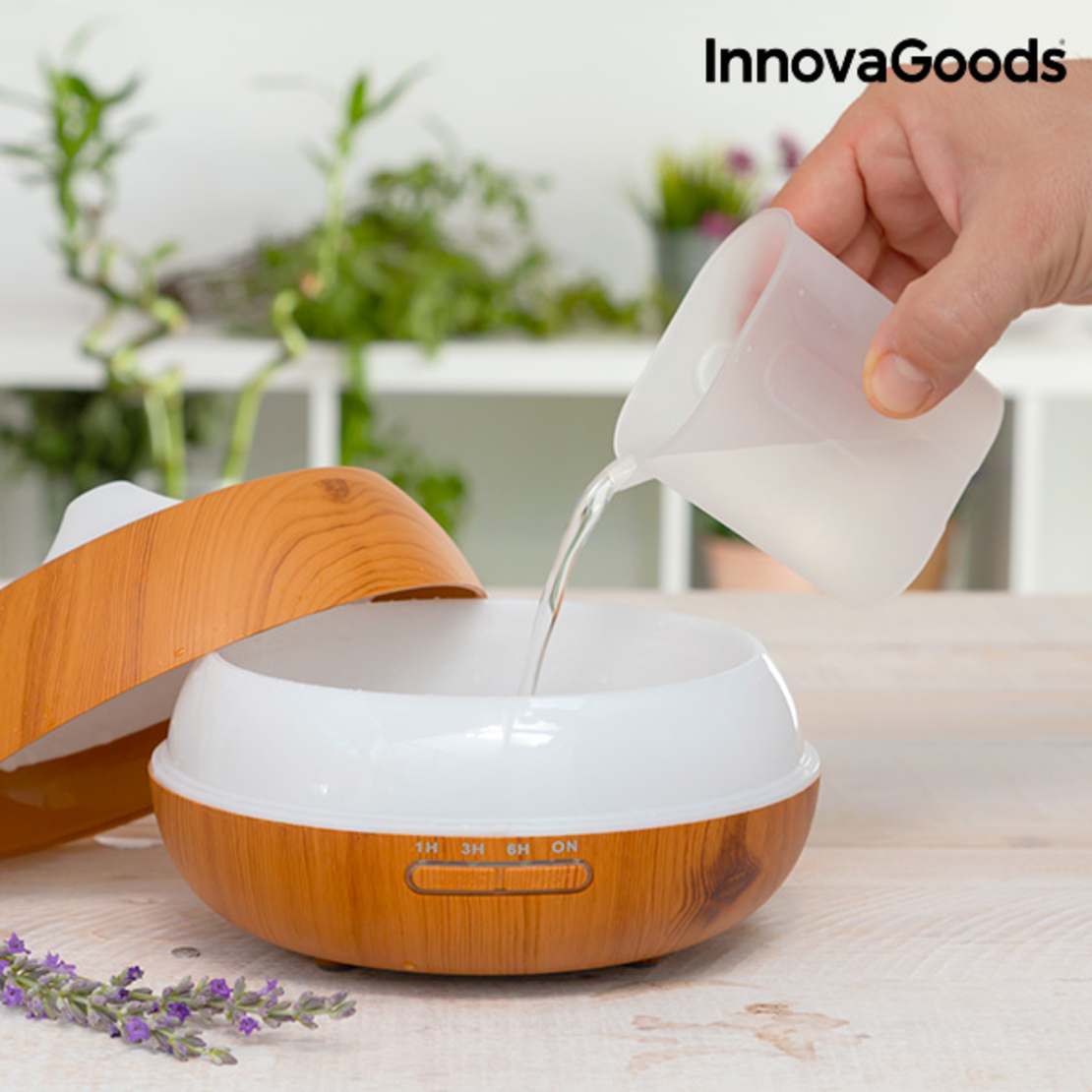 LED Овлажнител Ароматизатор Wooden-Effect InnovaGoods