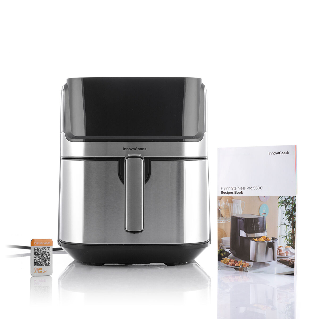 Фритюрник без Мазнина InnovaGoods Fryinn Pro 5500 Черен Неръждаема стомана 1700 W 5,5 L