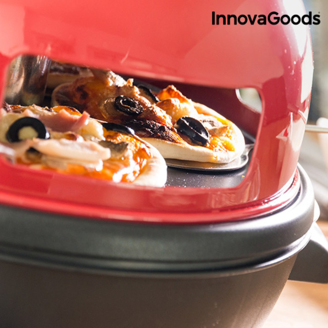 Фурна за Малки Пици с Рецептурник Presto! InnovaGoods 700W Червена Черна