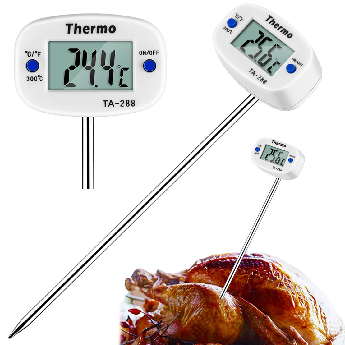 LCD кухненски термометър, сонда за месо, вино