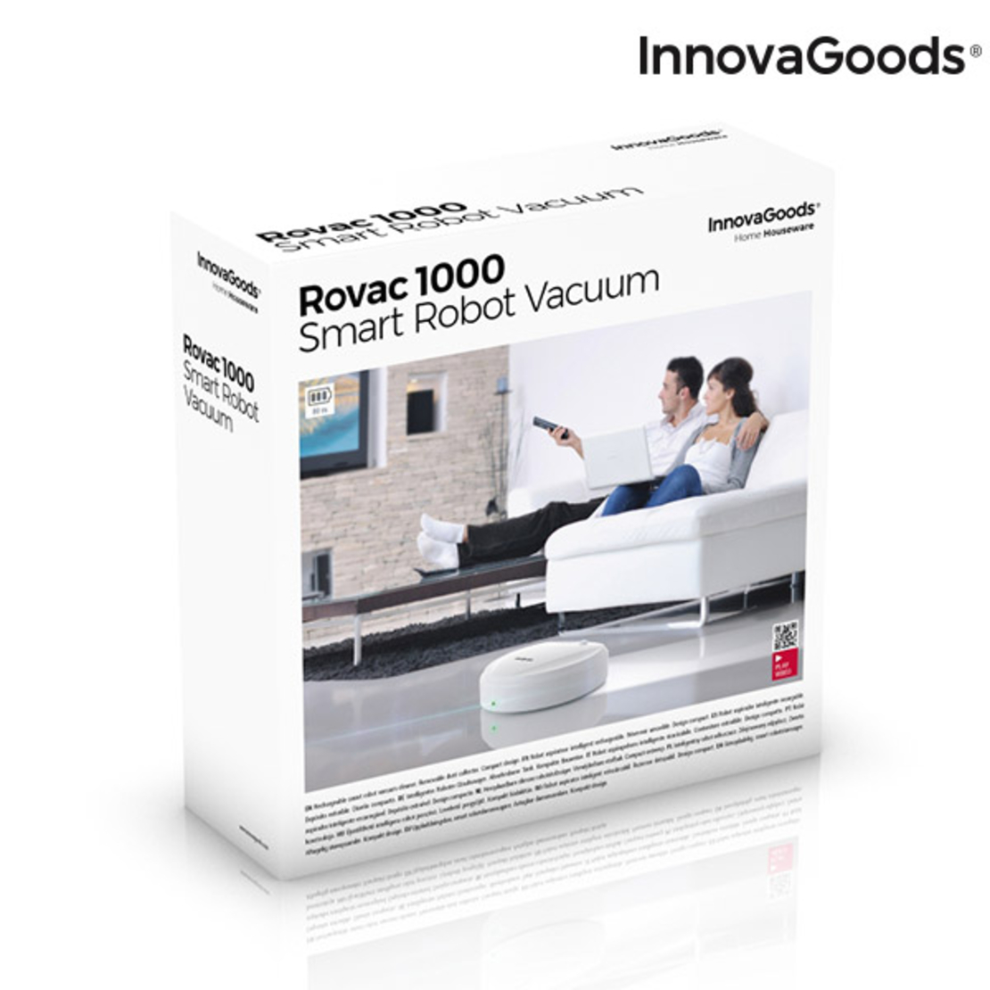 Интелигентна Прахосмукачка Робот Rovac 1000 InnovaGoods Бяла