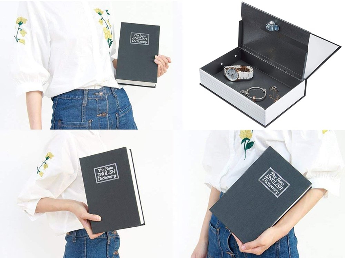Сейф, Книга, Метал, Кутия, Сейф, Ключ 24см