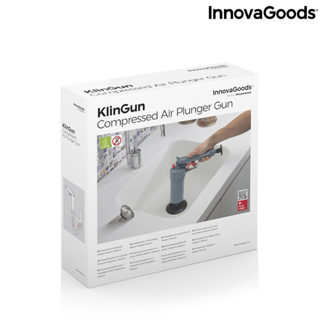 Универсален Бутален Пистолет за Сгъстен Въздух с Адаптери KlinGun InnovaGoods