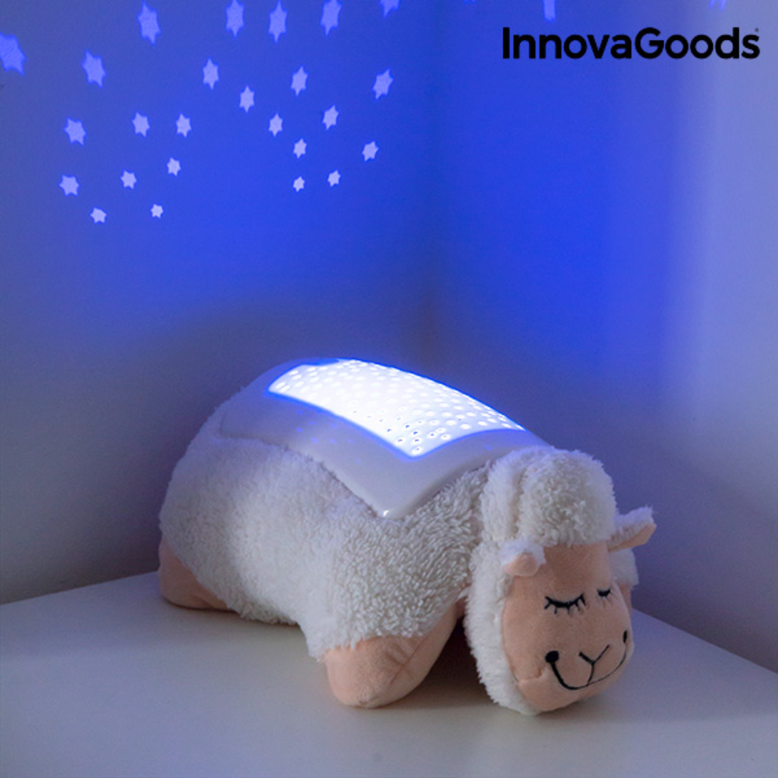 Плюшена Играчка Овца с LED Проектор InnovaGoods
