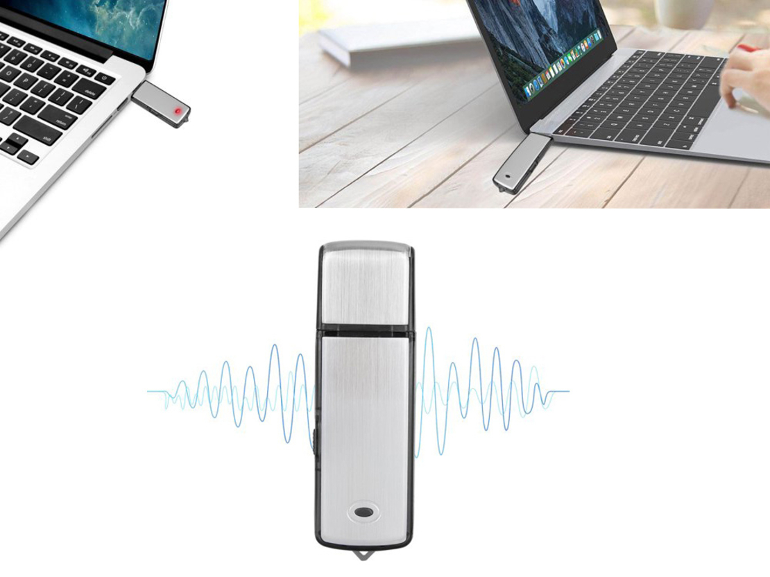 Мини шпионски диктофон USB флашка за подслушване