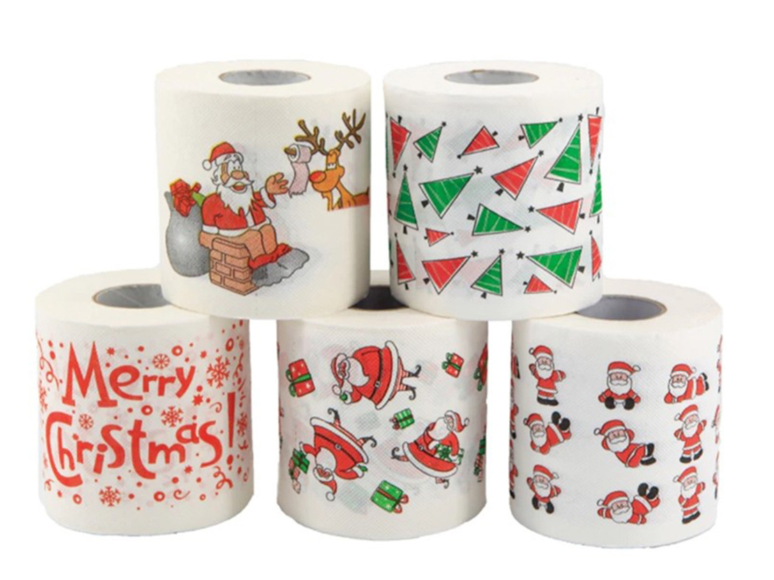Коледна тоалетна хартия santa funny wc