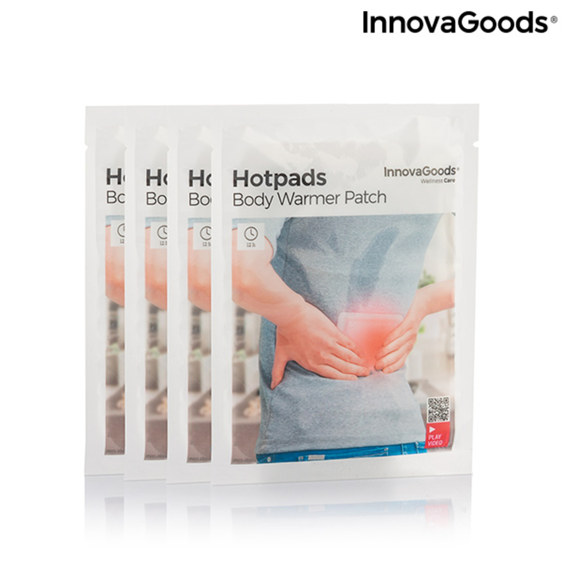 Лепилни подложки за загряване на тяло Hotpads InnovaGoods (опаковка от 4)