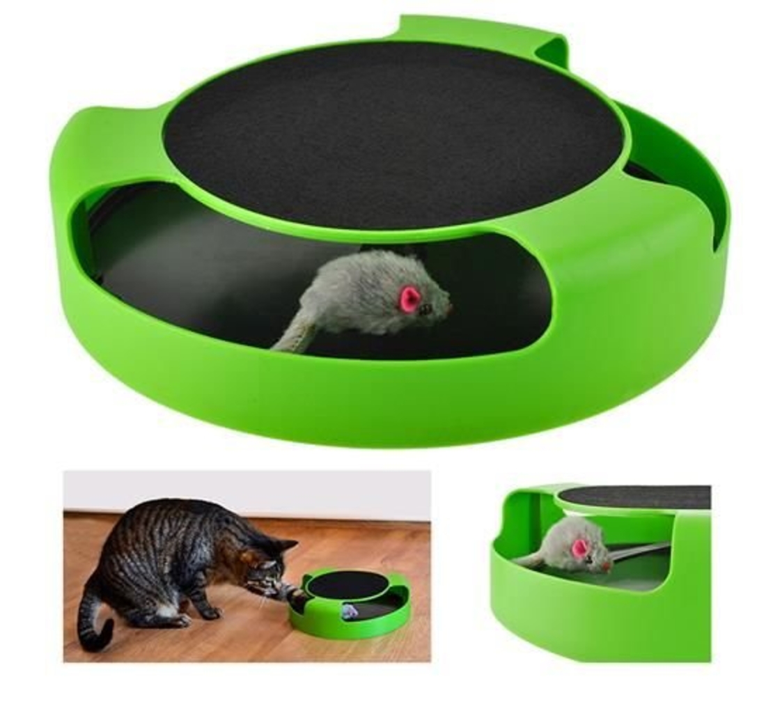 Играчка за котка - колело с мишка