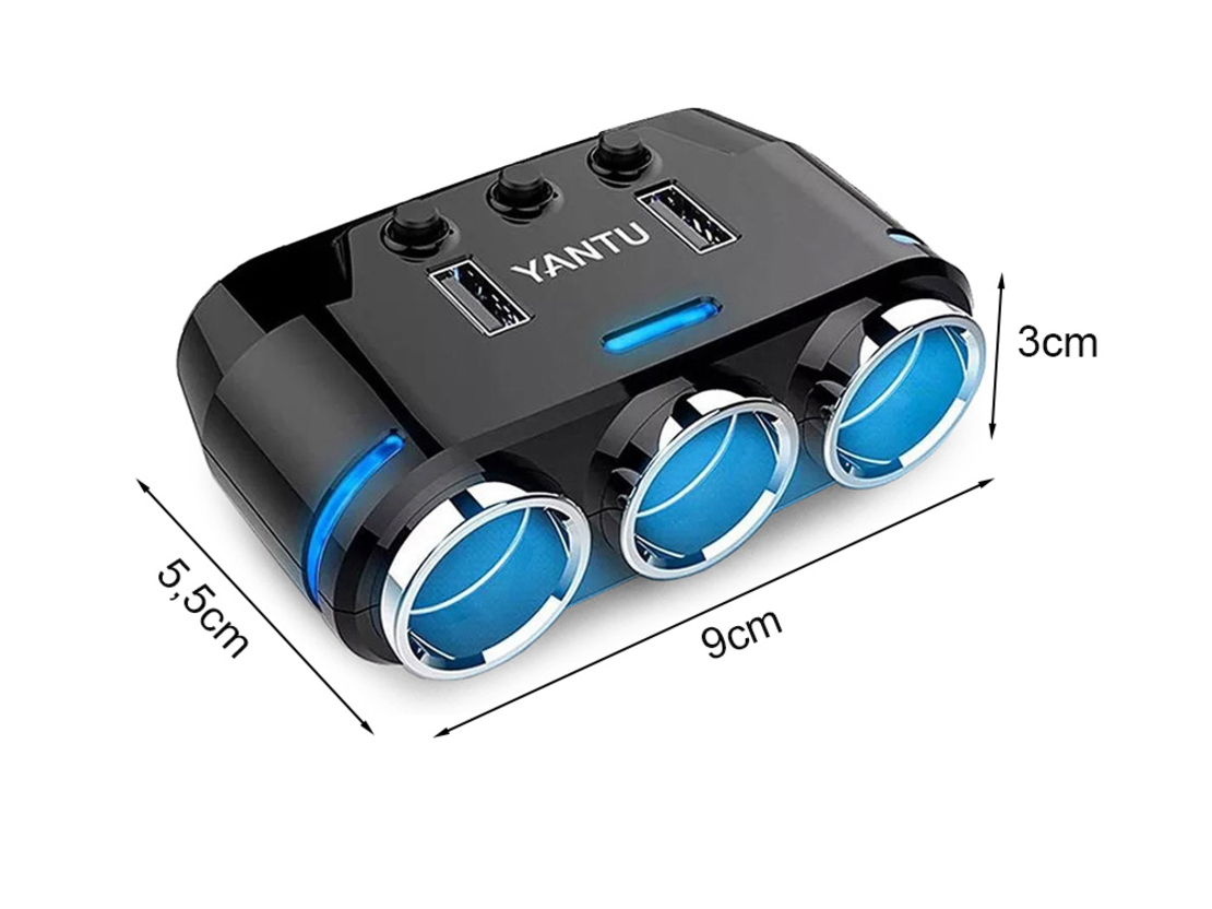 Сплитер за запалка 2x usb зарядно