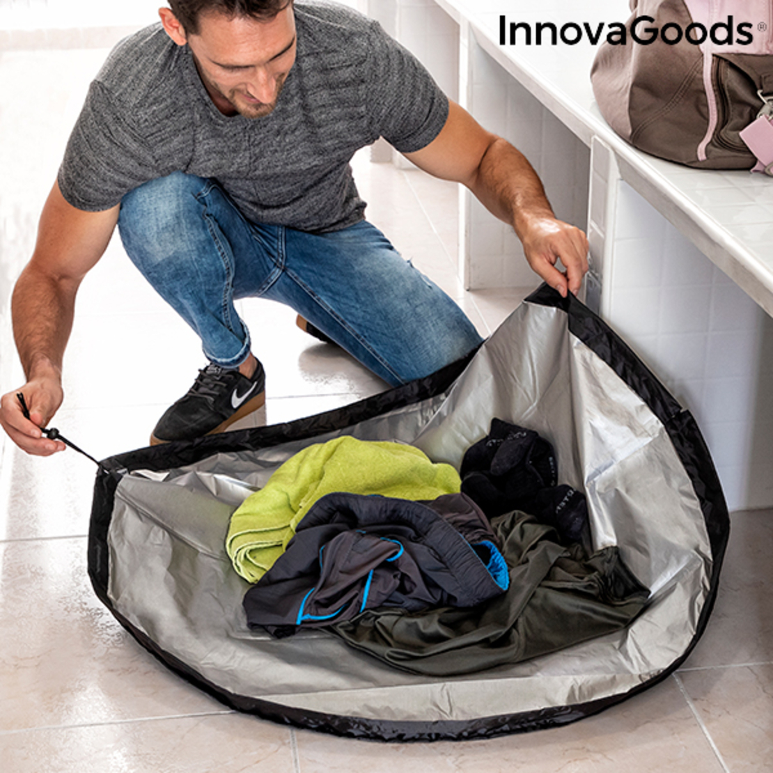 Подложка за Шкафчета и Водоустойчива Чанта 2 в 1 Gymbag InnovaGoods
