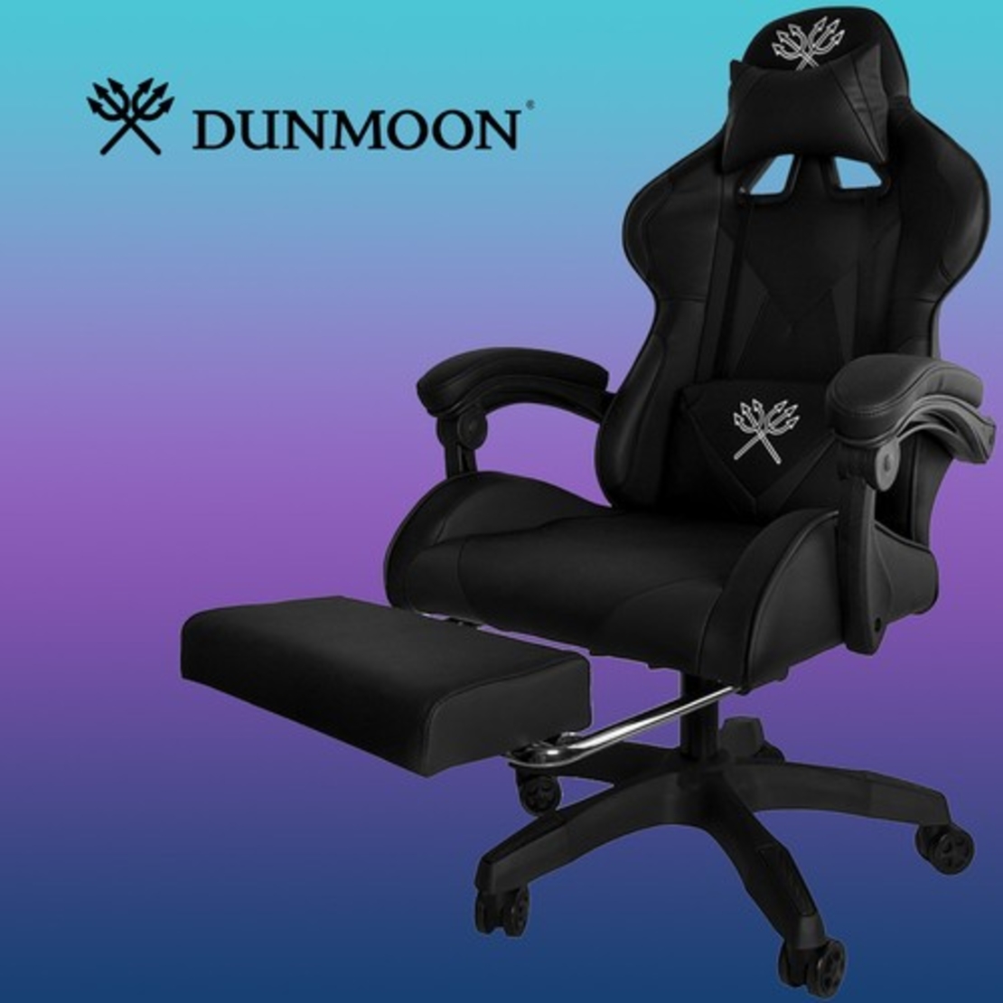 Игрален стол - черен Dunmoon 24243
