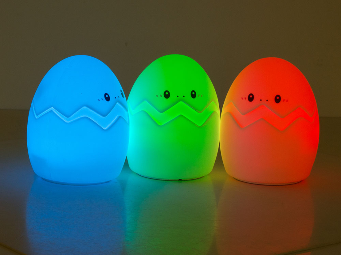 Детска нощна лампа led rgb egg touch