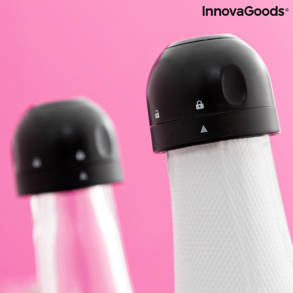 Комплект Тапи за Шампанско Fizzave InnovaGoods Опаковка от 2 единици