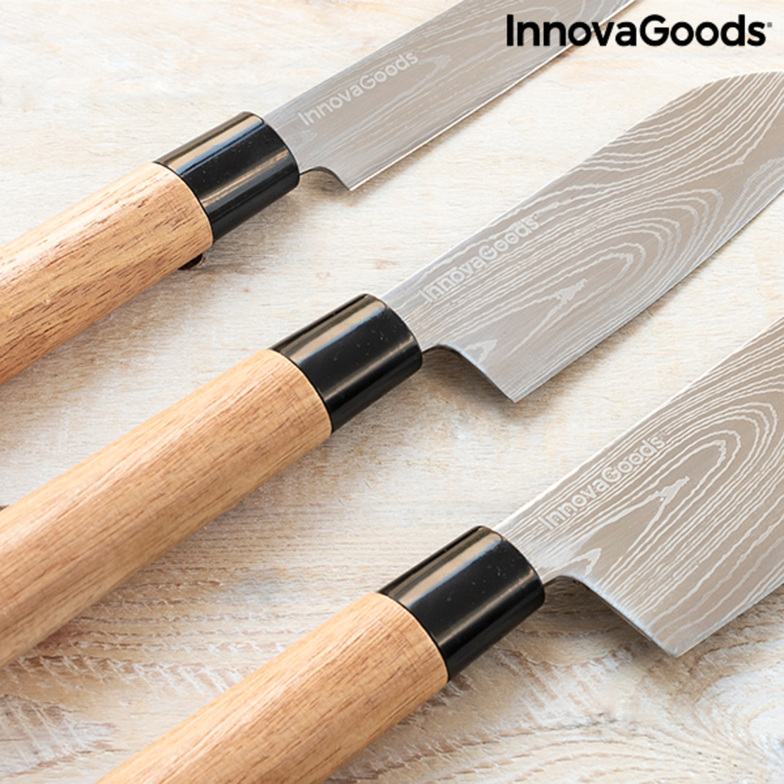 Комплект Японски Ножове с Професионален Калъф за Носене Damas·Q InnovaGoods