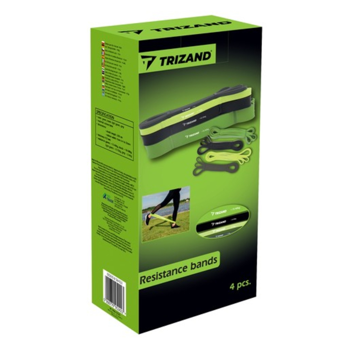 Комплект ластици за упражнения - 4 бр. Trizand 24305
