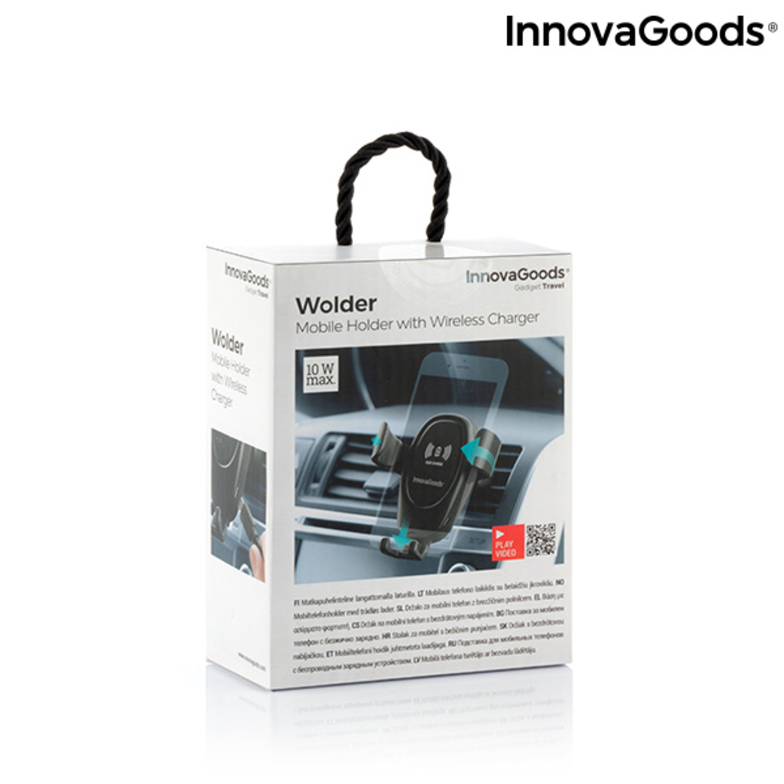 Поставка за Мобилен Телефон с Безжично Зарядно за Кола Wolder InnovaGoods