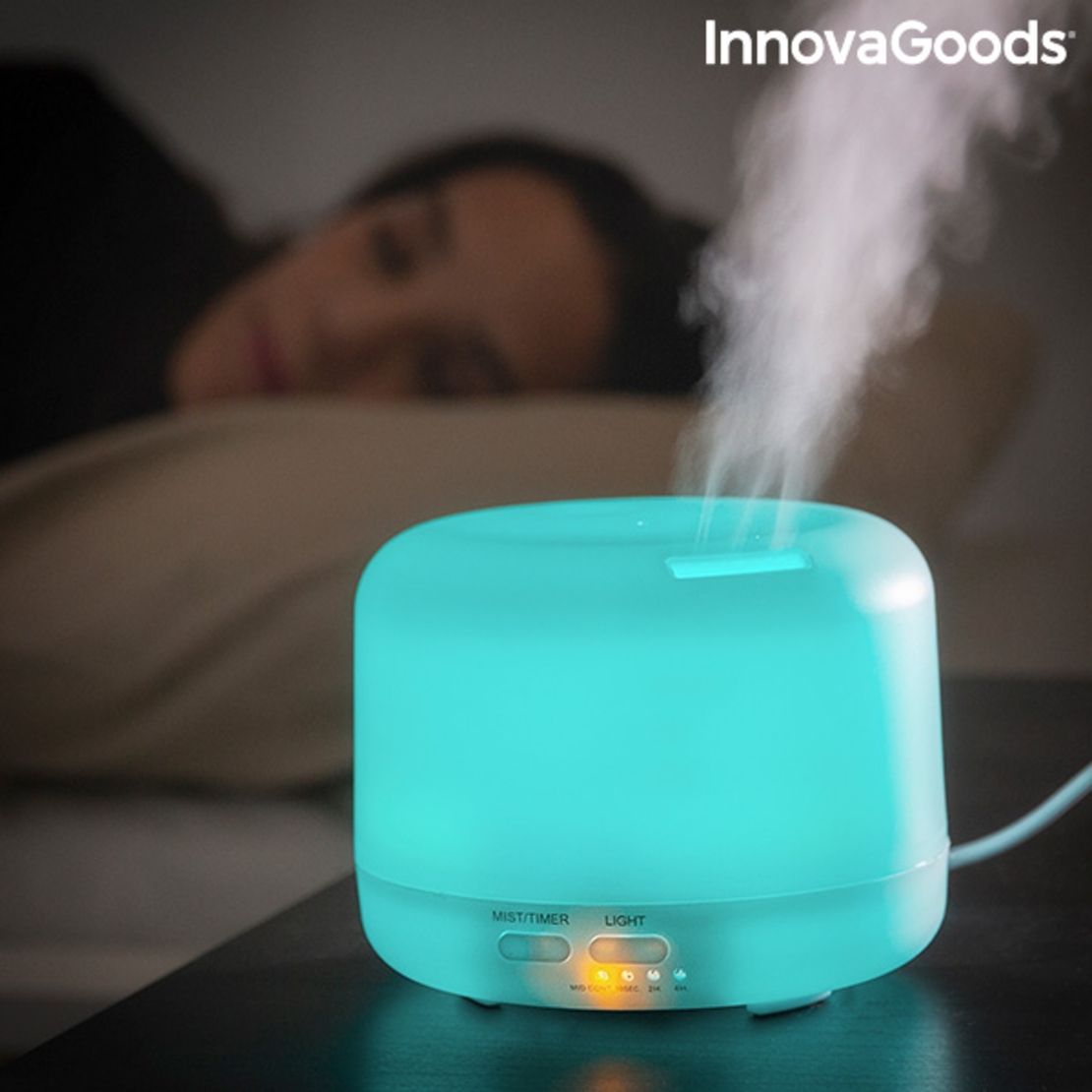 Арома дифузер овлажнител с многоцветен LED Steloured InnovaGoods