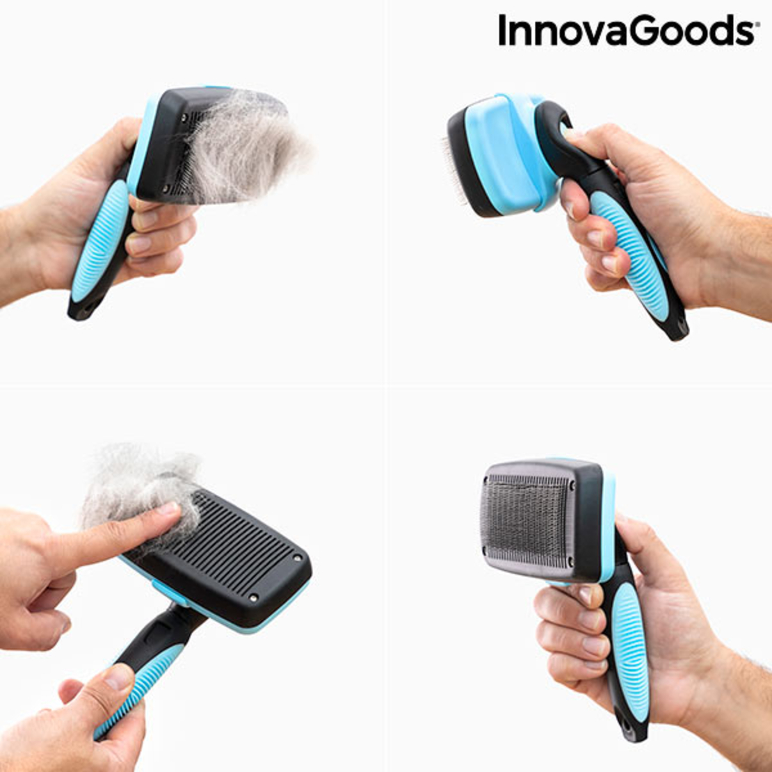 Четка за почистване на домашни любимци с прибиращи се зъбци Groombot InnovaGoods
