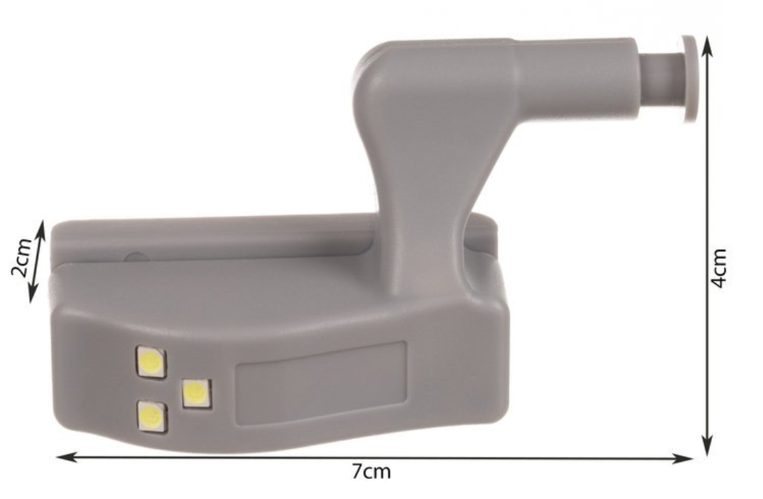 3 LED лампа за шкаф на панти