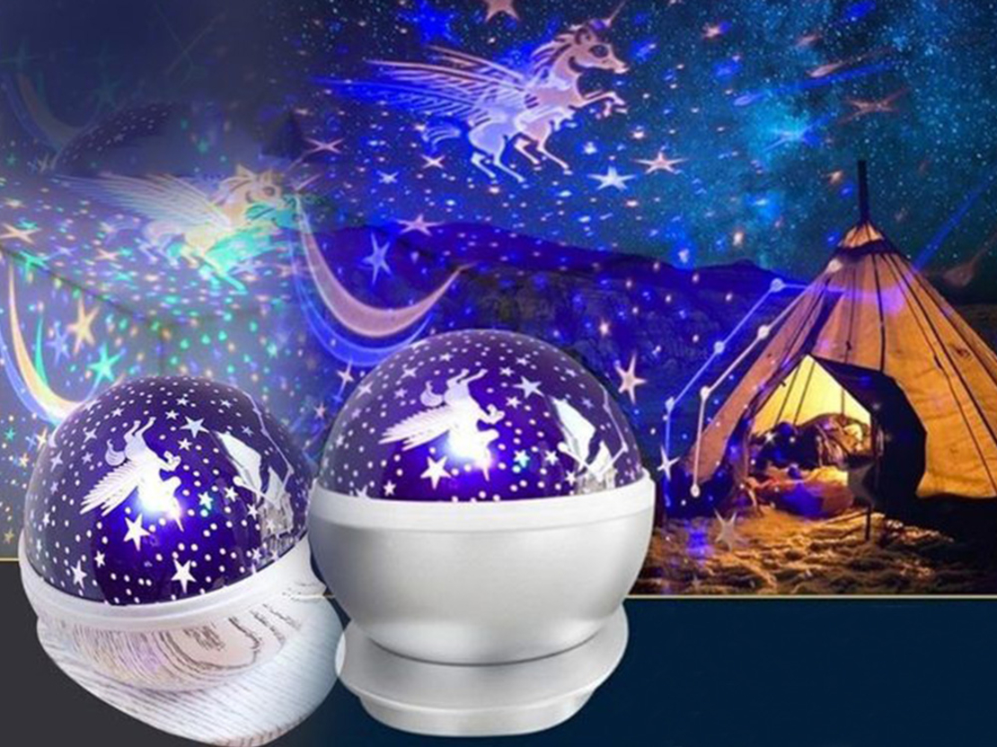Звезден проектор led нощна светлина въртяща се звезда