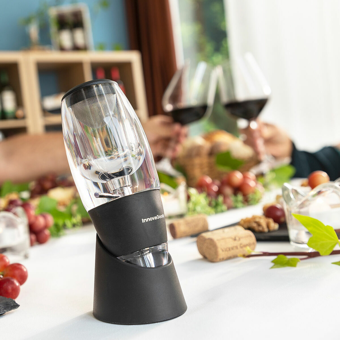 Аератор за вино с филтър, стойка и капак Wineir InnovaGoods