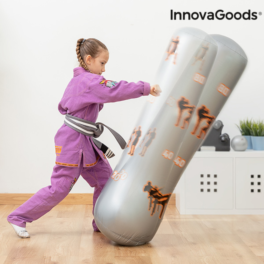 Боксова круша с надуваема основа за деца InnovaGoods