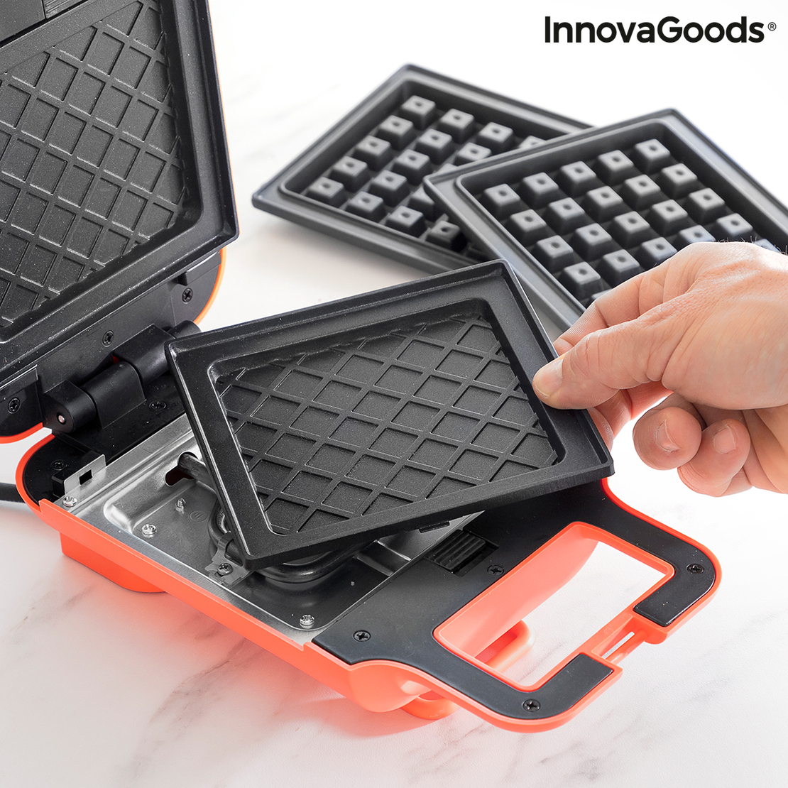 Машина за Вафли и Сандвичи 2 в 1 с Рецепти Wafflicher InnovaGoods