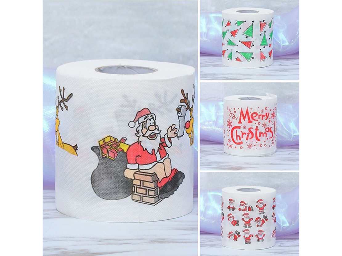Коледна тоалетна хартия santa funny wc
