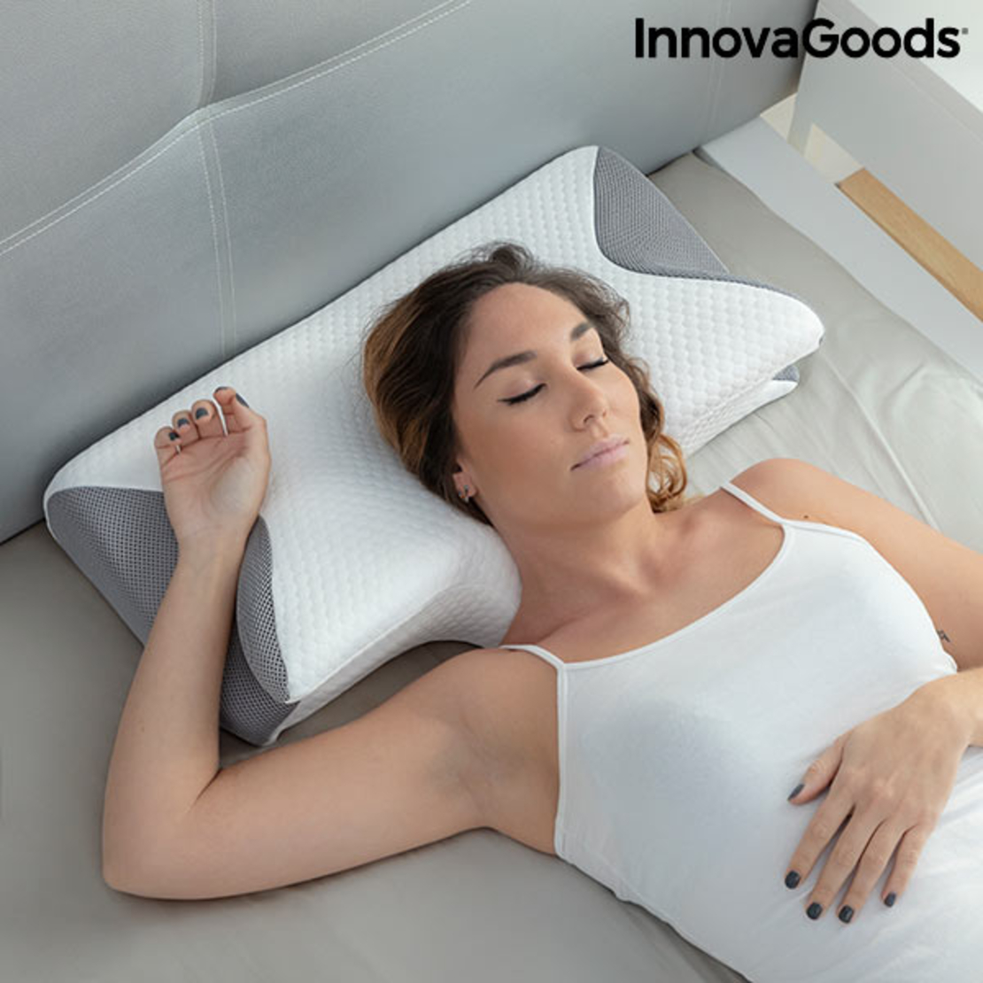 Вискоеластична Възглавница за Врат с Ергономичен Контур Conforti InnovaGoods