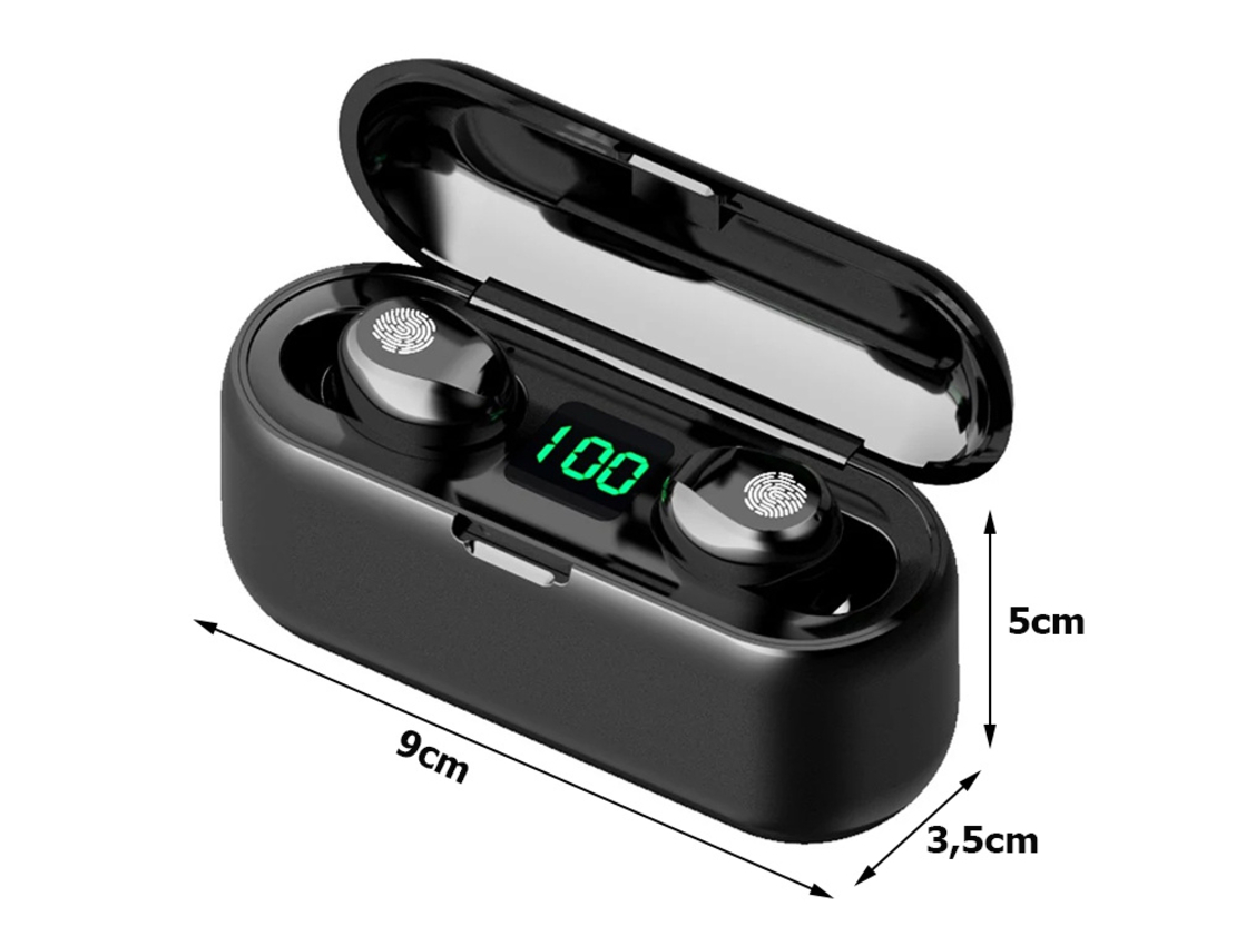 Безжични слушалки bluetooth f9 powerbank