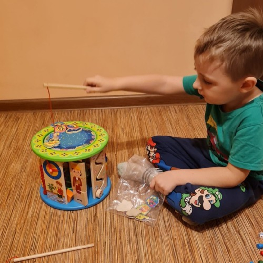 Дървено образователно кубче Kruzzel 24670