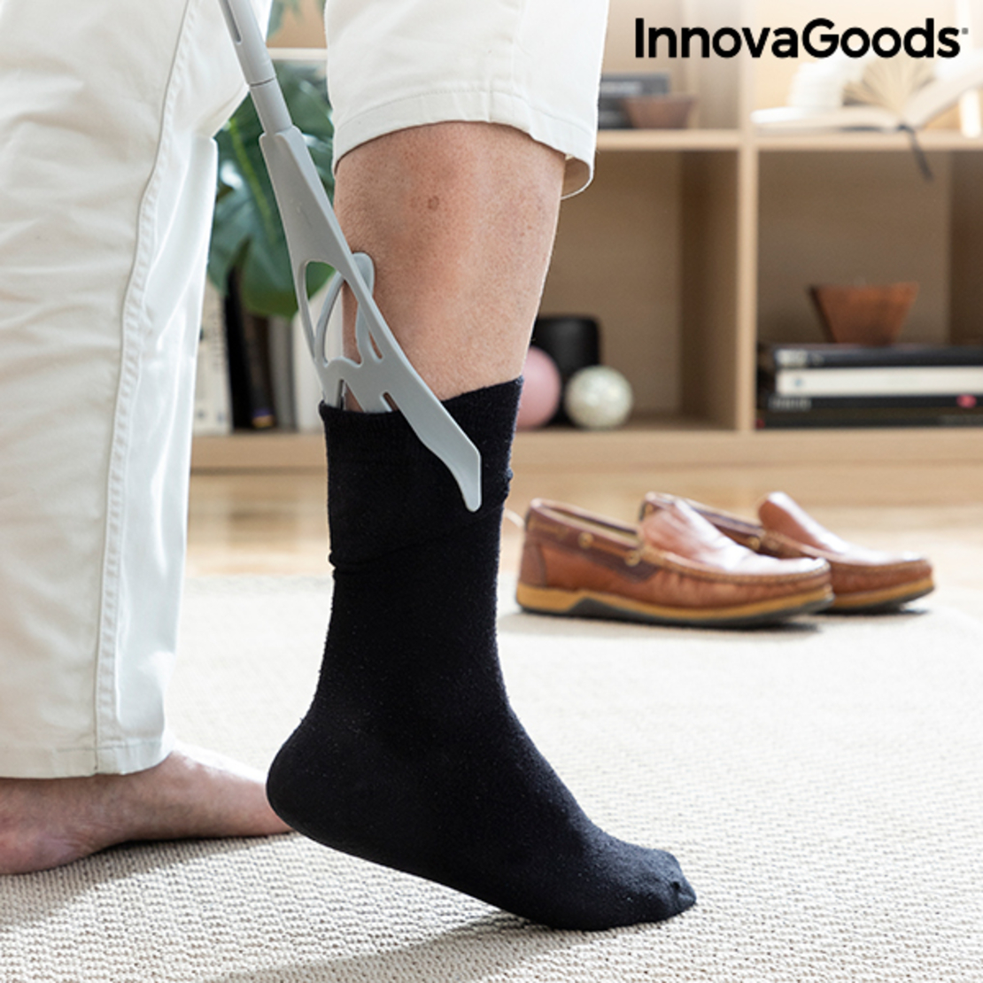 Обувалка за чорапи и обувки с устройство за събуване на чорапи Shoeasy InnovaGoods
