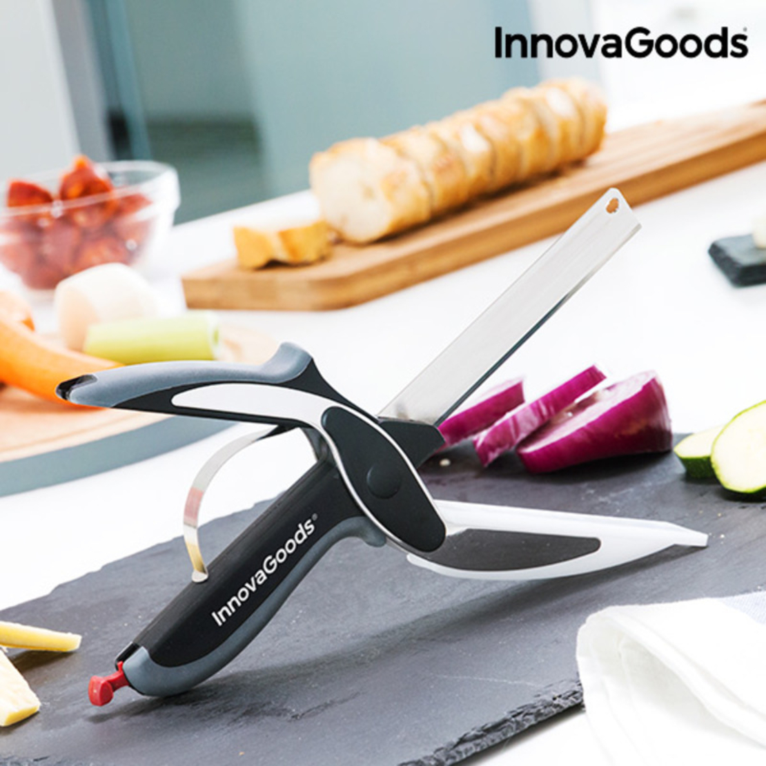 Ножица с Нож сВградена Малка Дъска за Рязане Integrada InnovaGoods