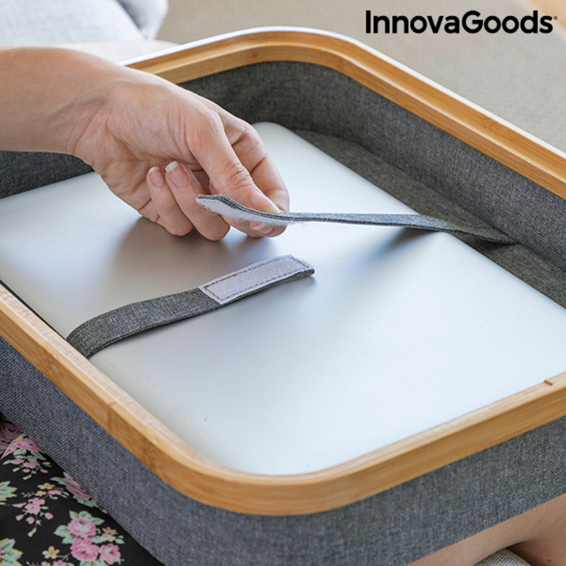 Преносимо Бюро за Лаптоп с Отделение за Съхранение Larage InnovaGoods