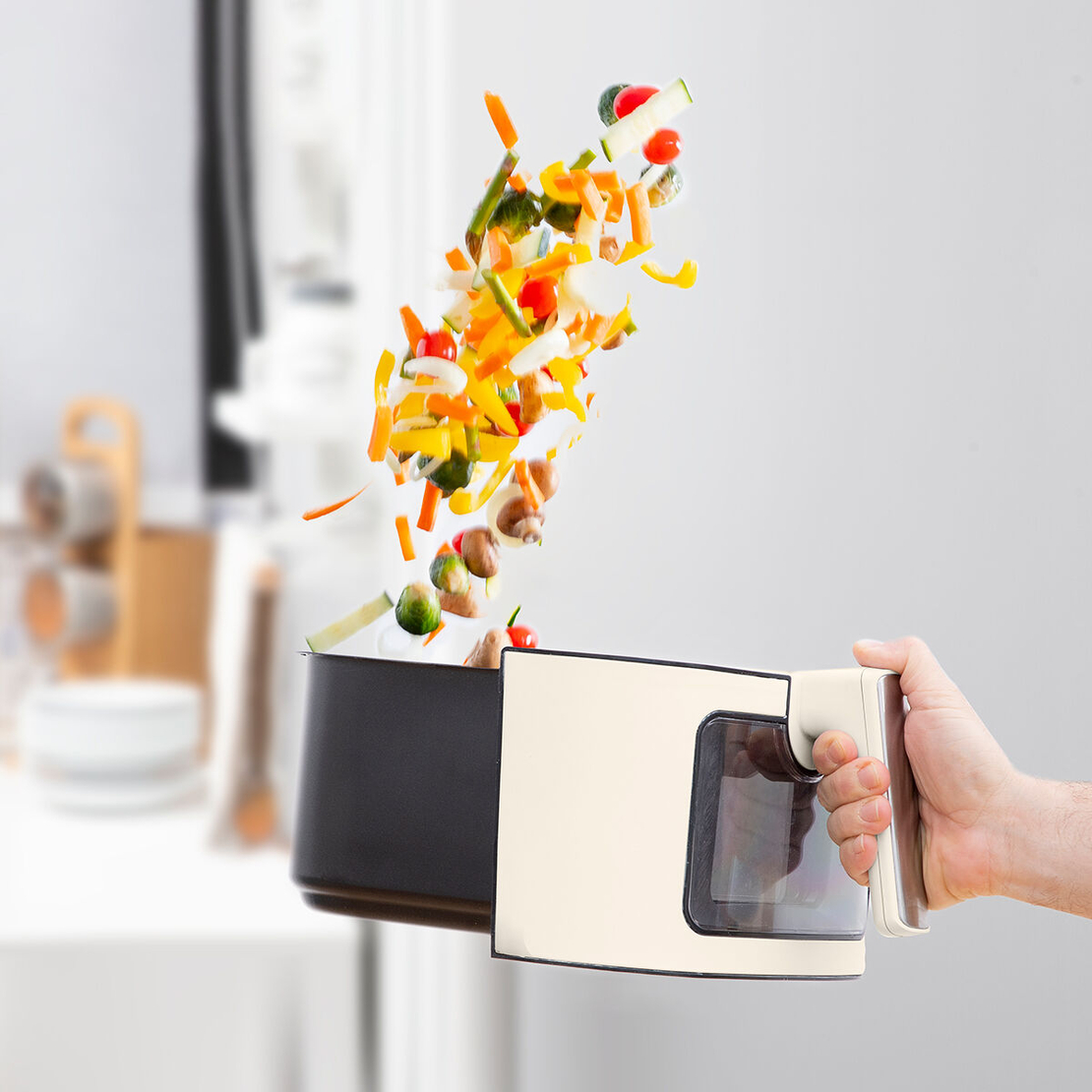 Фритюрник без Мазнина InnovaGoods Vynner Pro 6500 Неръждаема стомана Сметана 1700 W 6,5 L