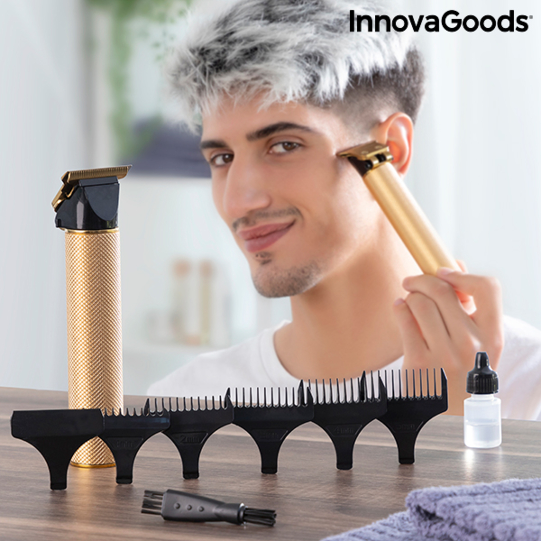Професионална акумулаторна машинка за подстригване на коса с аксесоари Stytrim InnovaGoods