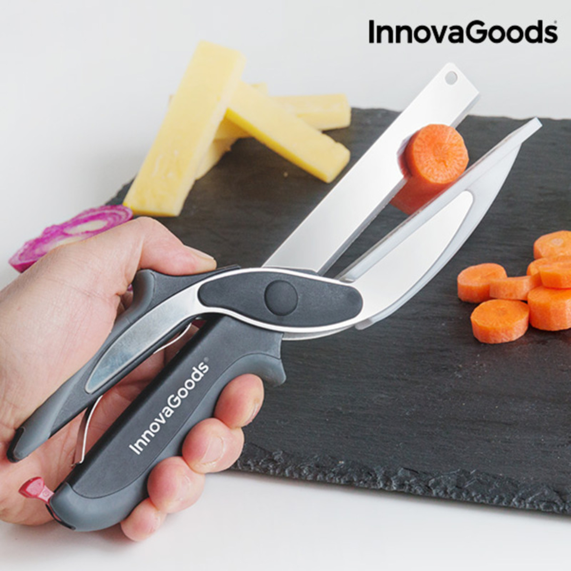 Ножица с Нож сВградена Малка Дъска за Рязане Integrada InnovaGoods