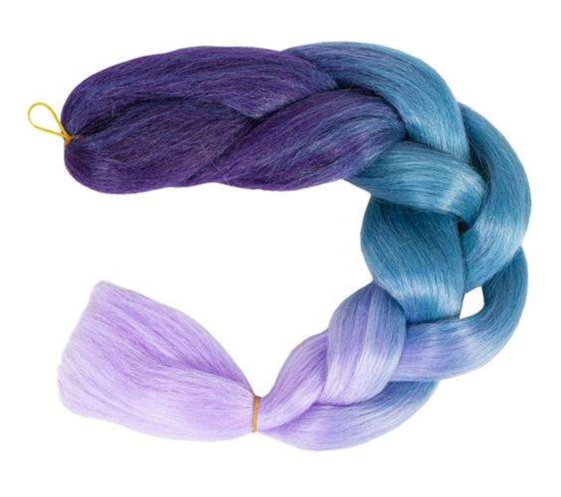 Синтетична коса ombre blue / fio плитки W10342