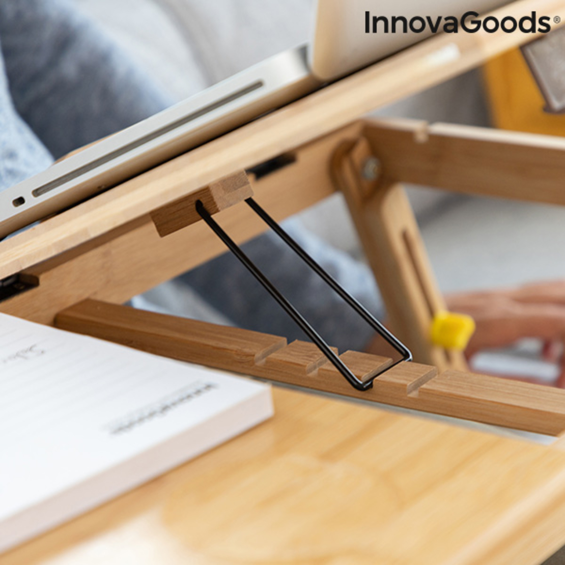 Бамбукова Помощна Сгъваема Маса Lapwood InnovaGoods