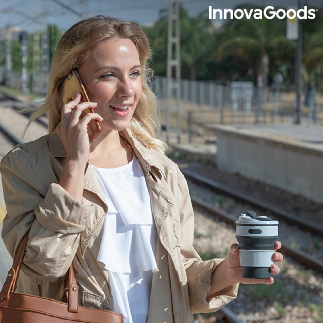 Силиконова Сгъваема Чаша Flahsie InnovaGoods