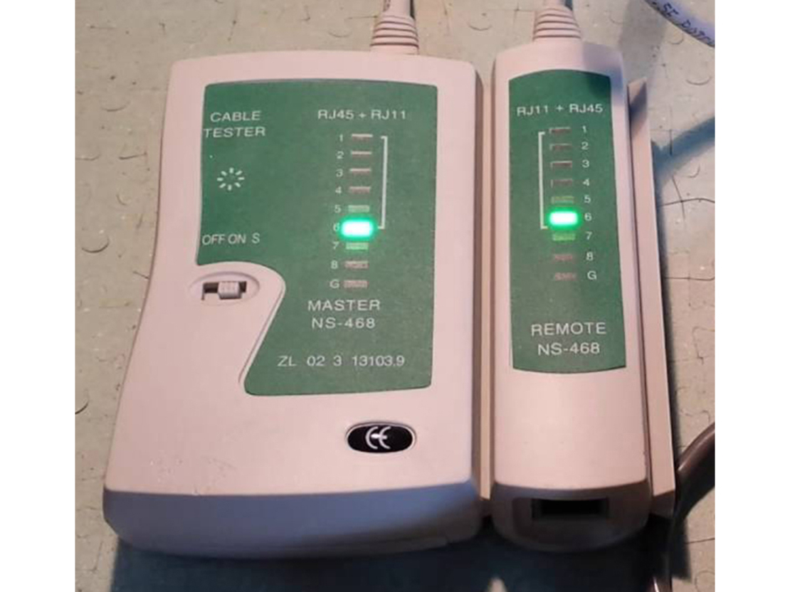 Тестер за мрежов кабел rj45 rj11 чантичка