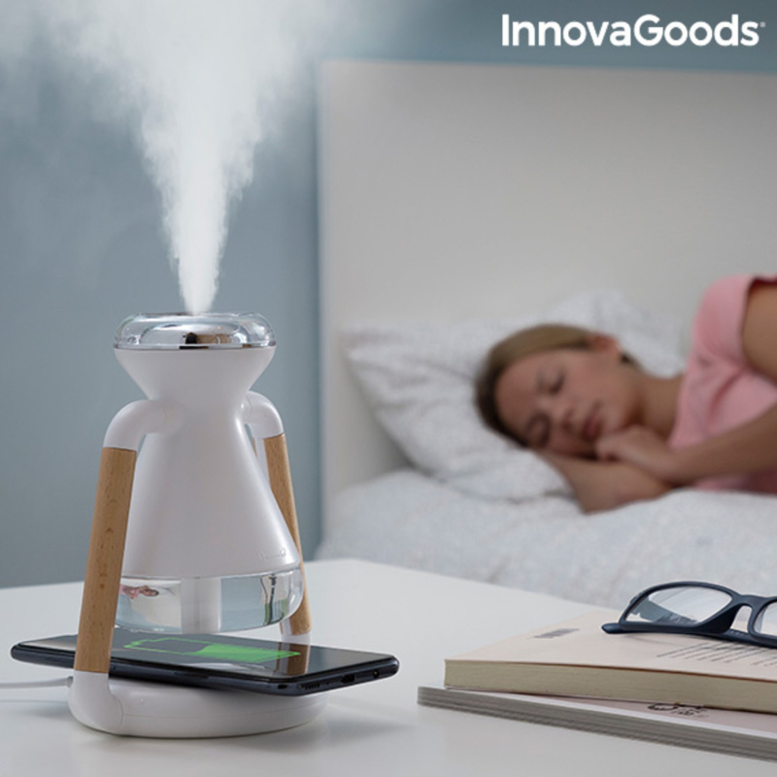 Овлажнител Дифузьор с Аромати и Безжично Зарядно Устройство 3 в 1 Misvolt InnovaGoods