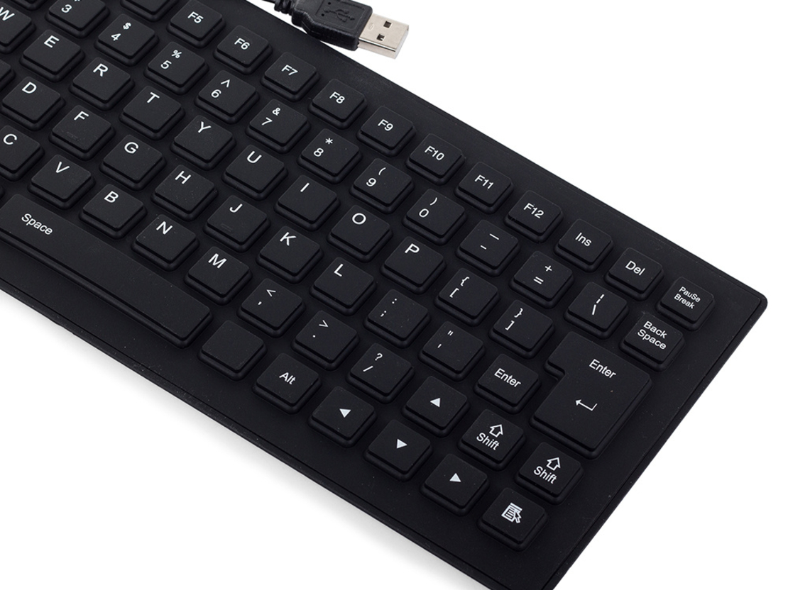 USB силиконова гумена безшумна силиконова клавиатура за компютър