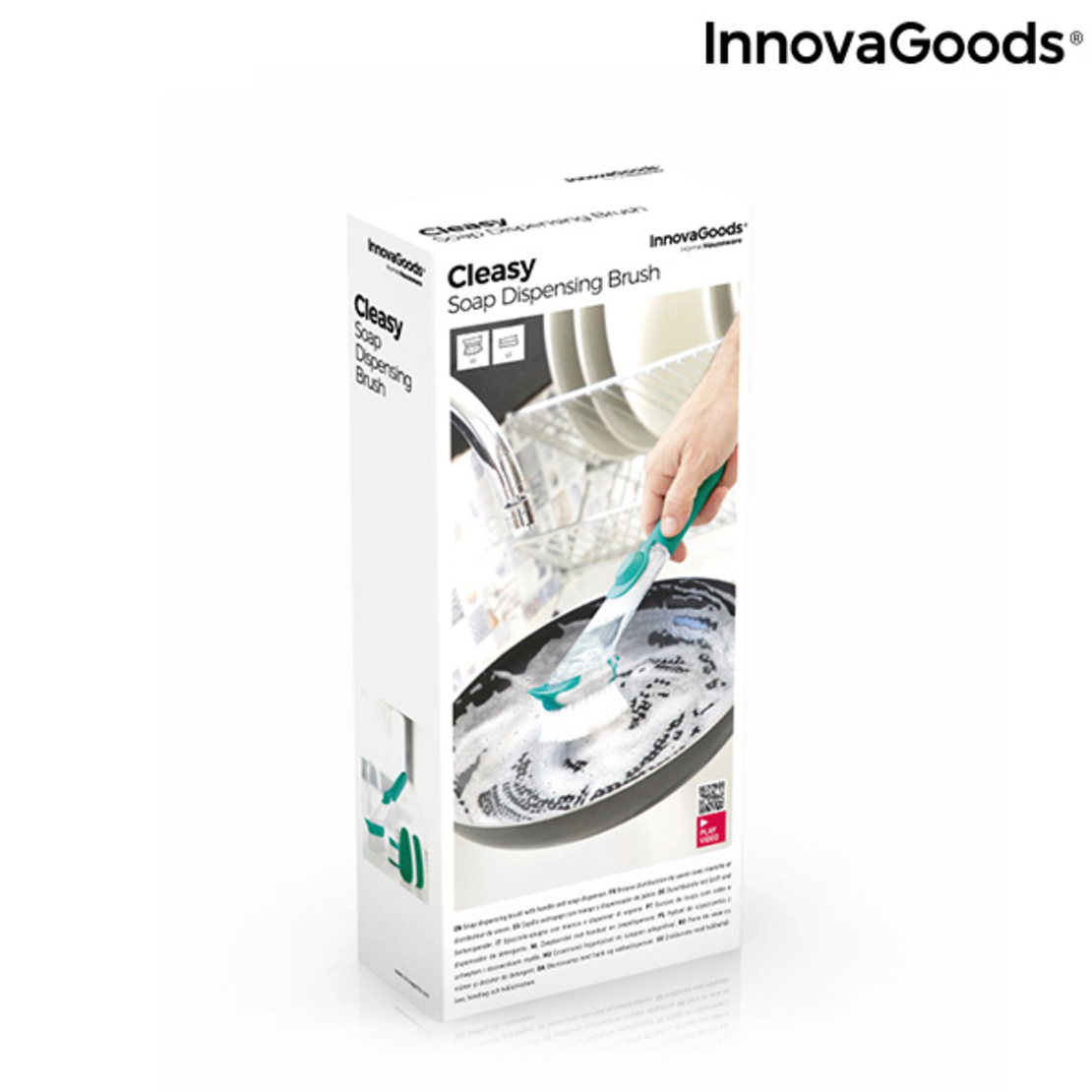 Четка за измиване с дръжка и дозатор за сапун Cleasy InnovaGoods