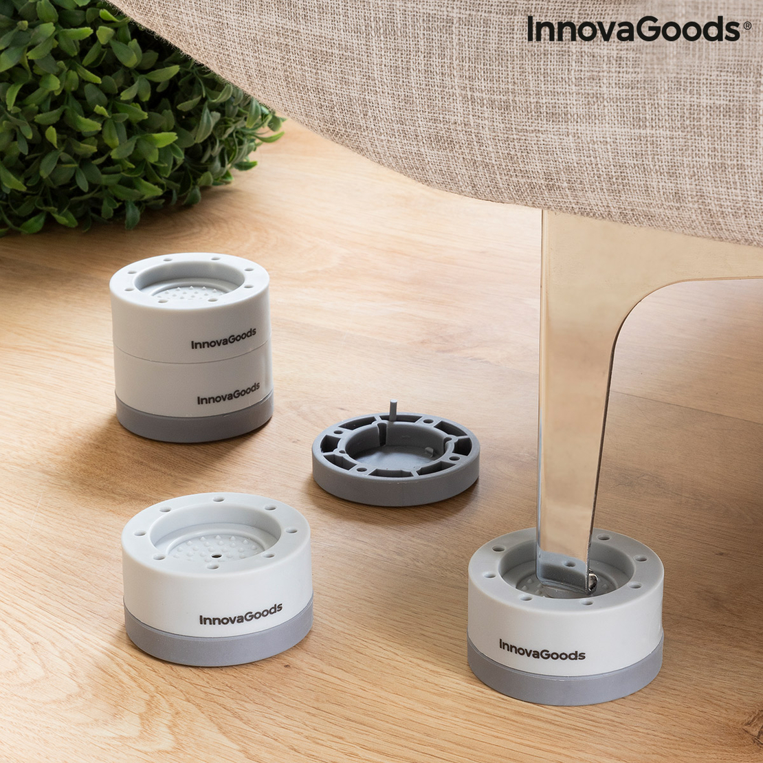 Подреждащ се комплект антивибрационни крачета Novib InnovaGoods 4 броя