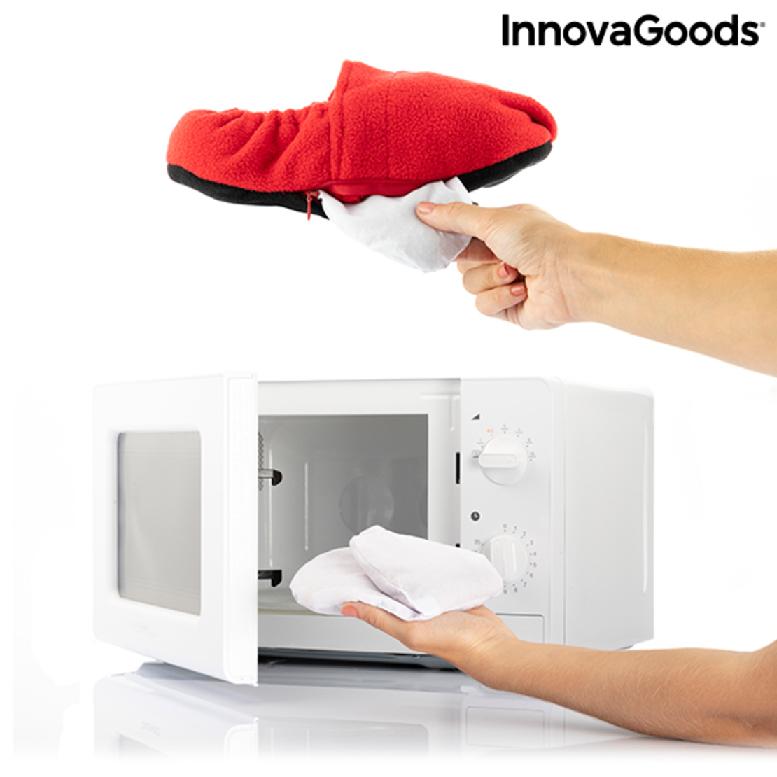 Домашни Чехли, Затоплящи се в Микровълнова Печка InnovaGoods Червен