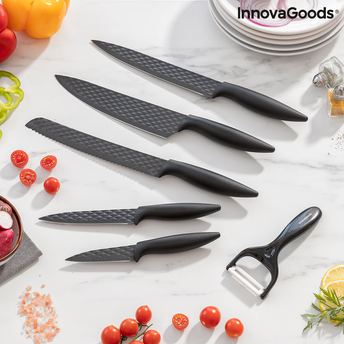 Комплект Диамантени Ножове Shard InnovaGoods 6 Части