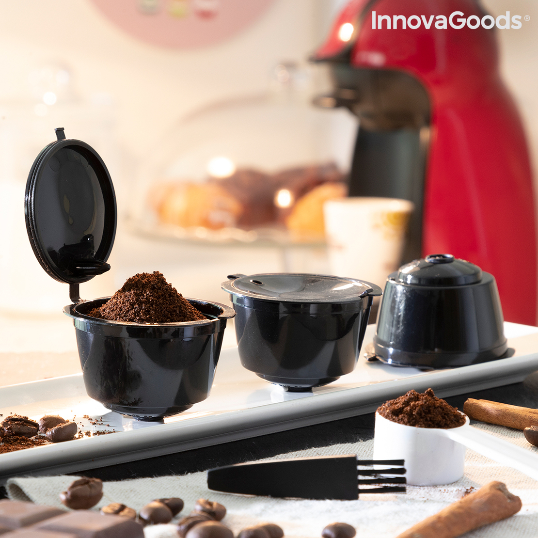 Комплект от 3 Kапсули Kафе за Mногократна Употреба Redol InnovaGoods